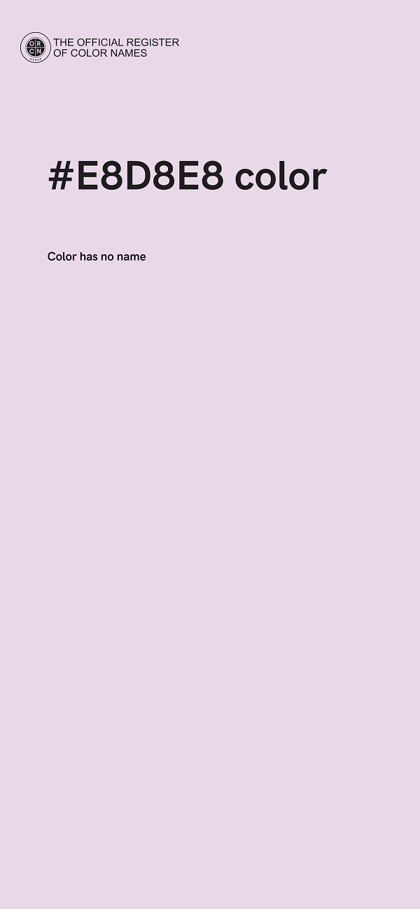 #E8D8E8 color image