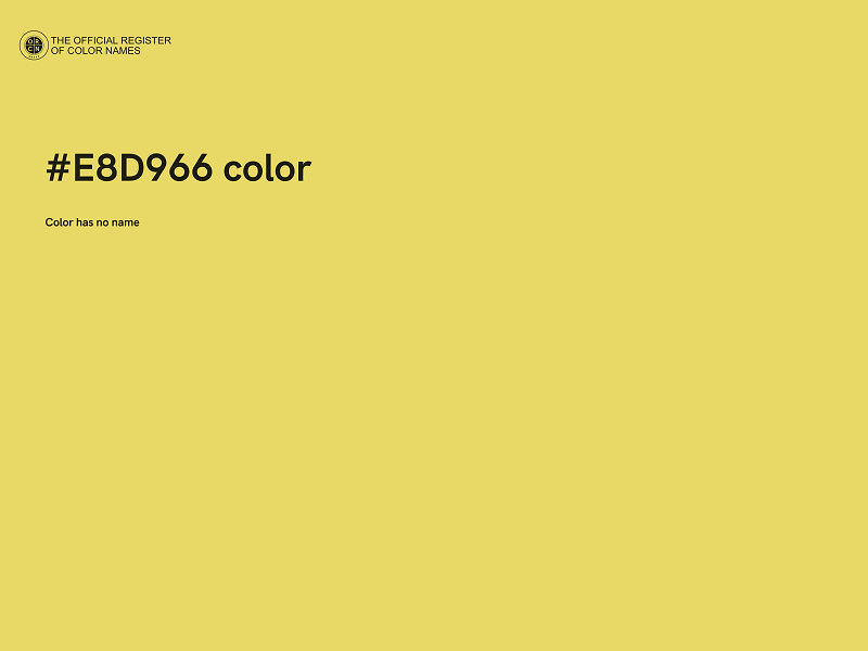 #E8D966 color image