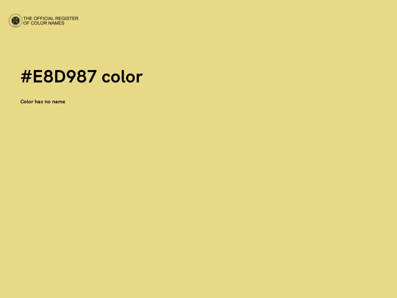 #E8D987 color image