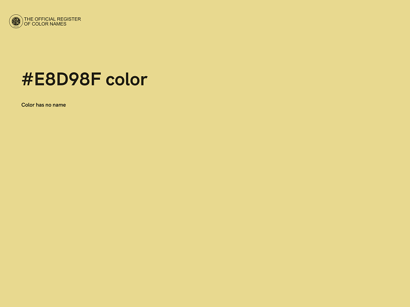 #E8D98F color image