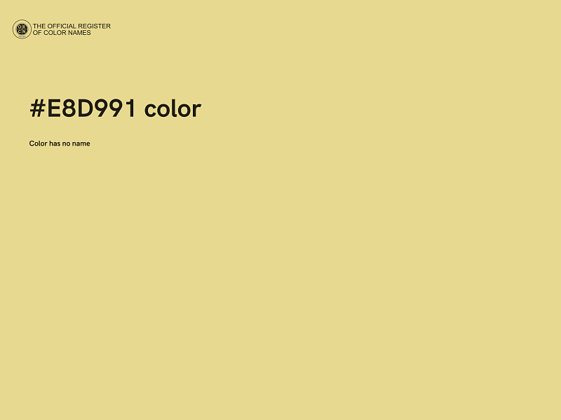#E8D991 color image