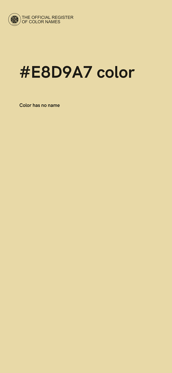 #E8D9A7 color image