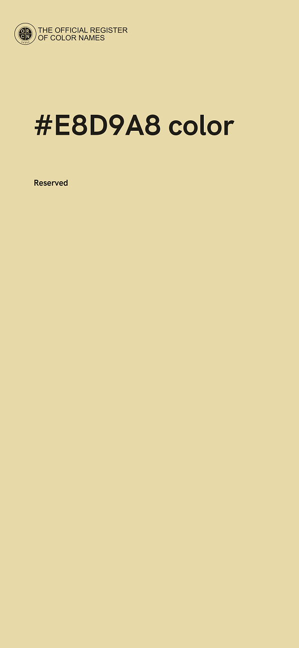 #E8D9A8 color image