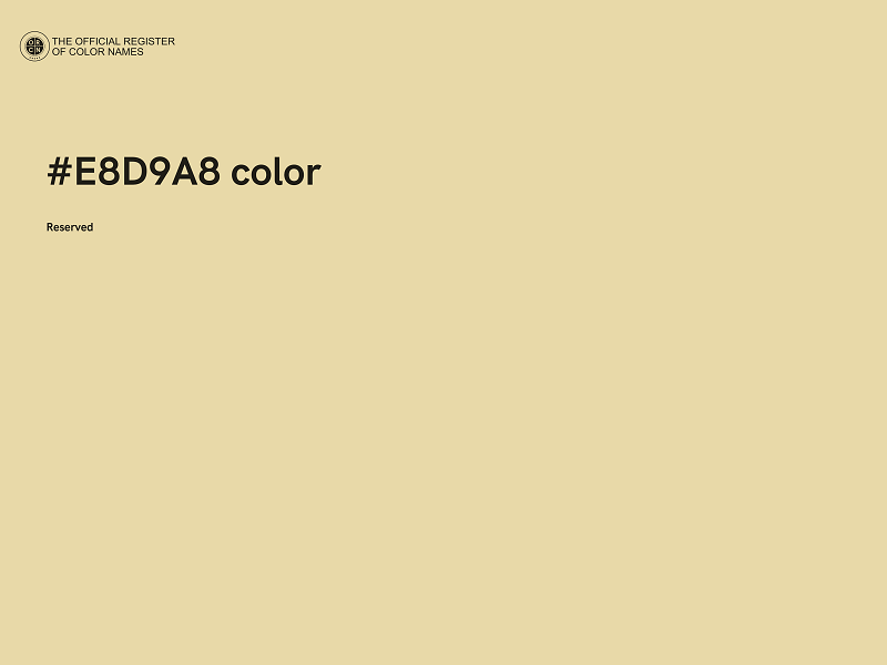 #E8D9A8 color image