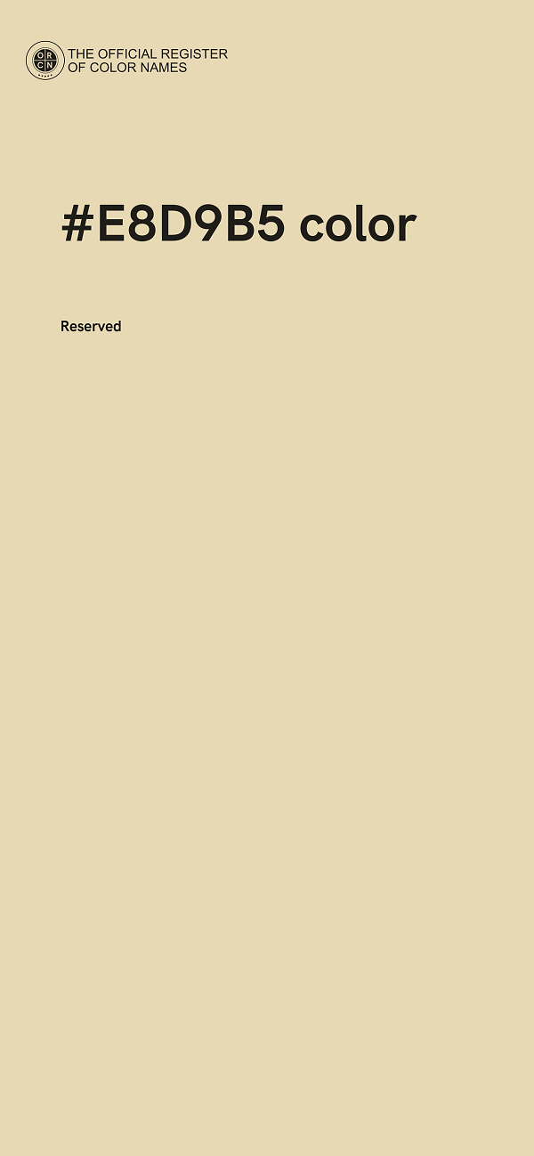 #E8D9B5 color image