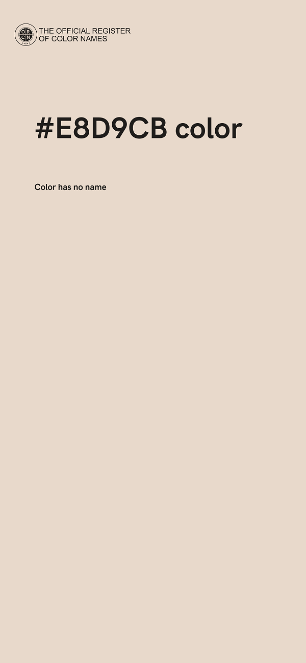 #E8D9CB color image