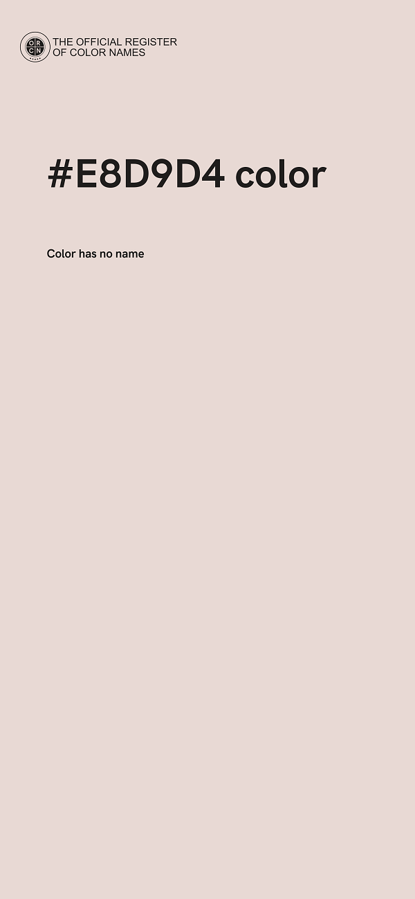 #E8D9D4 color image