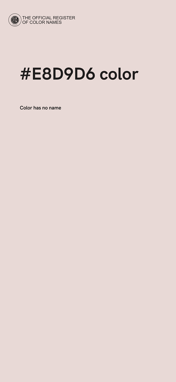 #E8D9D6 color image