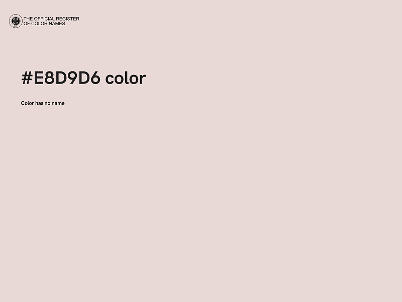 #E8D9D6 color image