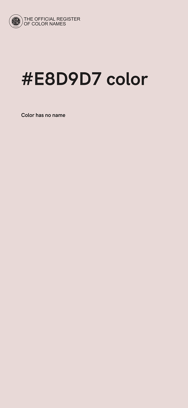 #E8D9D7 color image