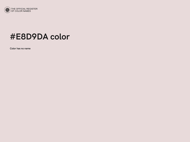 #E8D9DA color image