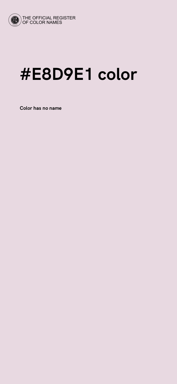 #E8D9E1 color image