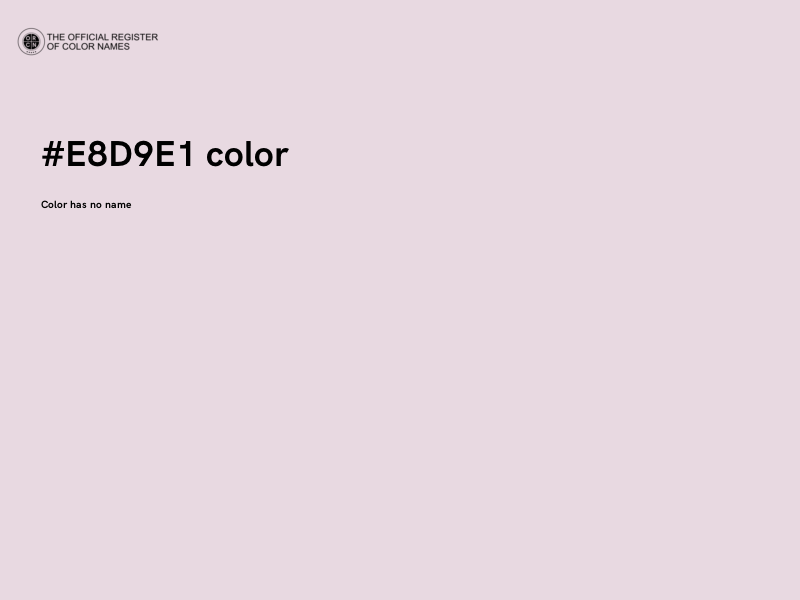 #E8D9E1 color image