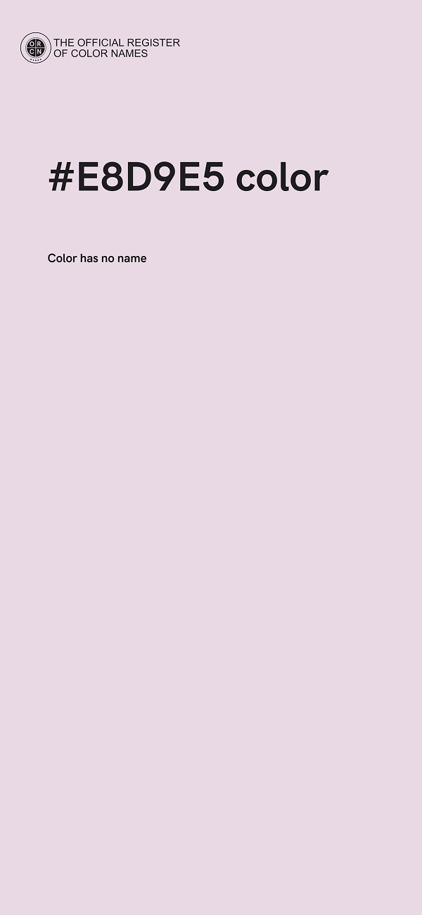 #E8D9E5 color image