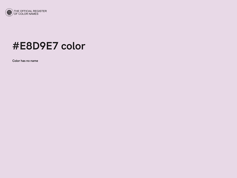 #E8D9E7 color image