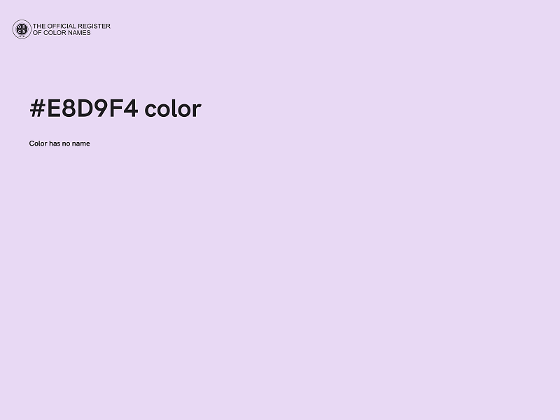 #E8D9F4 color image