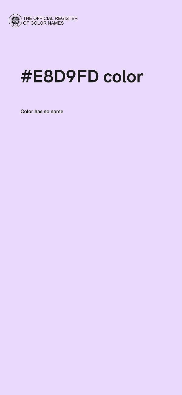#E8D9FD color image