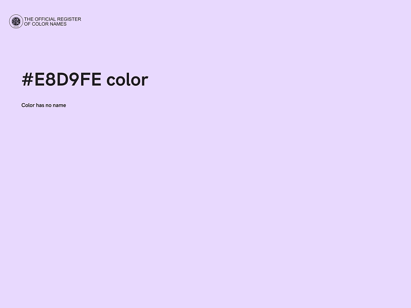 #E8D9FE color image
