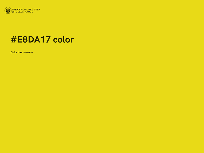 #E8DA17 color image