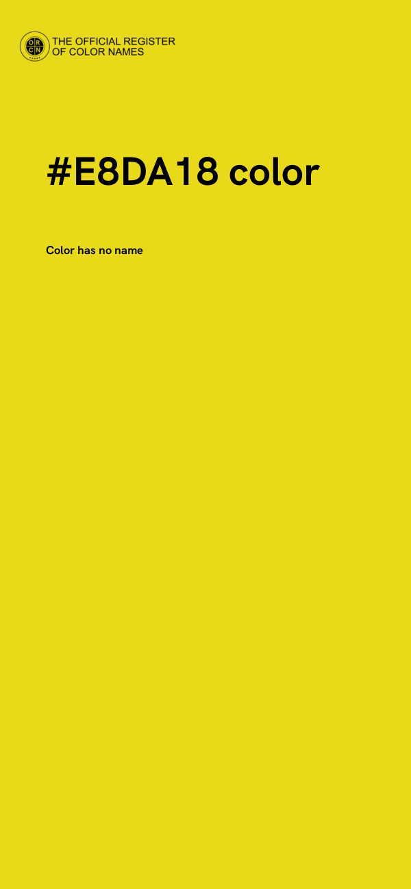 #E8DA18 color image