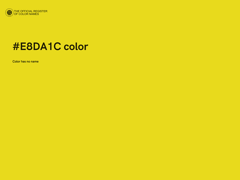 #E8DA1C color image