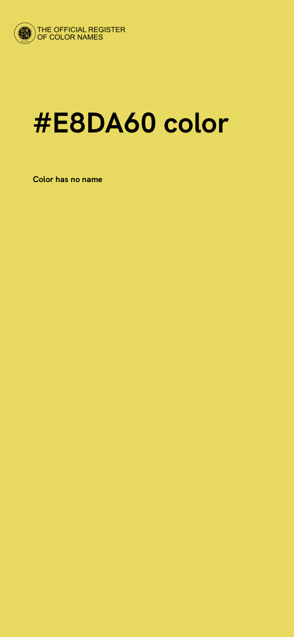 #E8DA60 color image