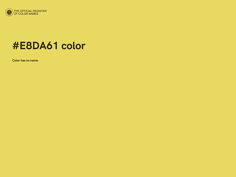 #E8DA61 color image