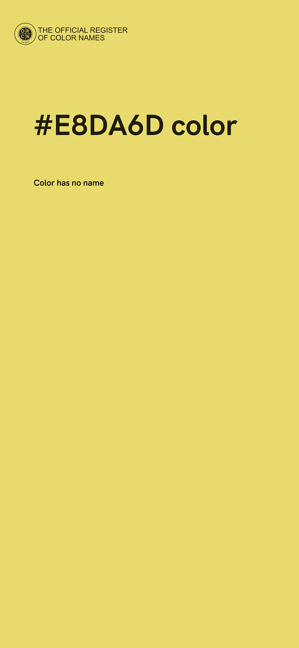 #E8DA6D color image