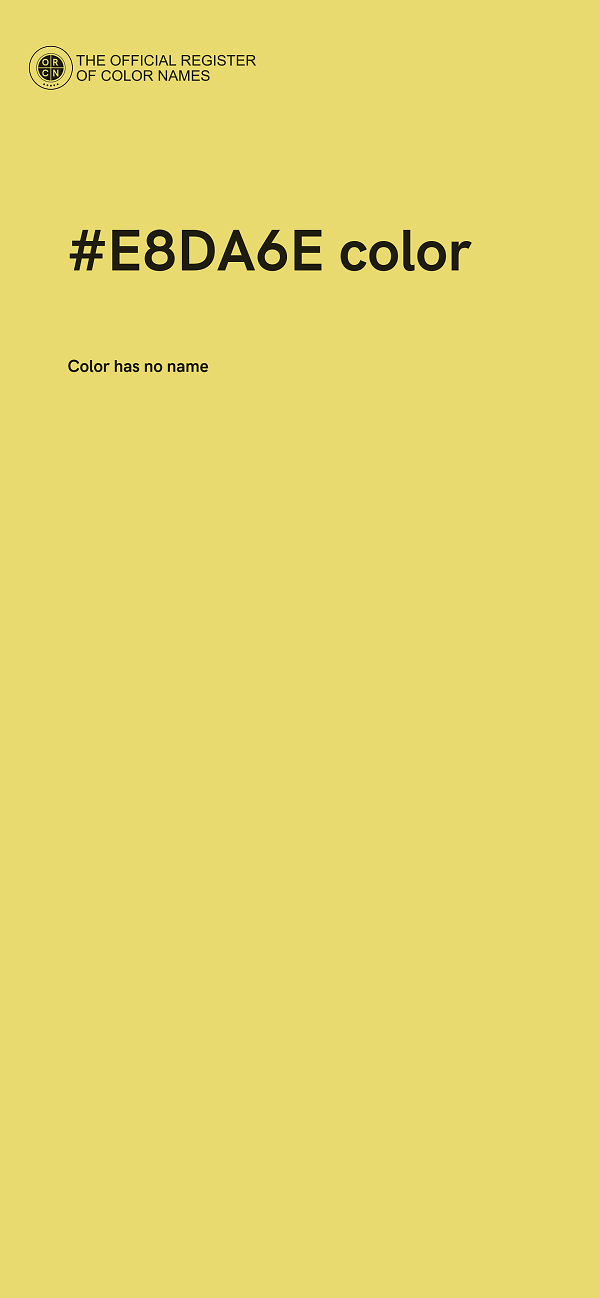 #E8DA6E color image