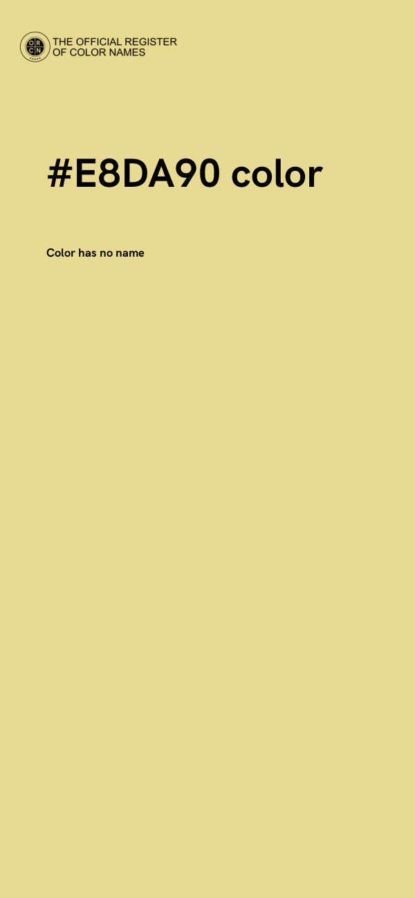 #E8DA90 color image