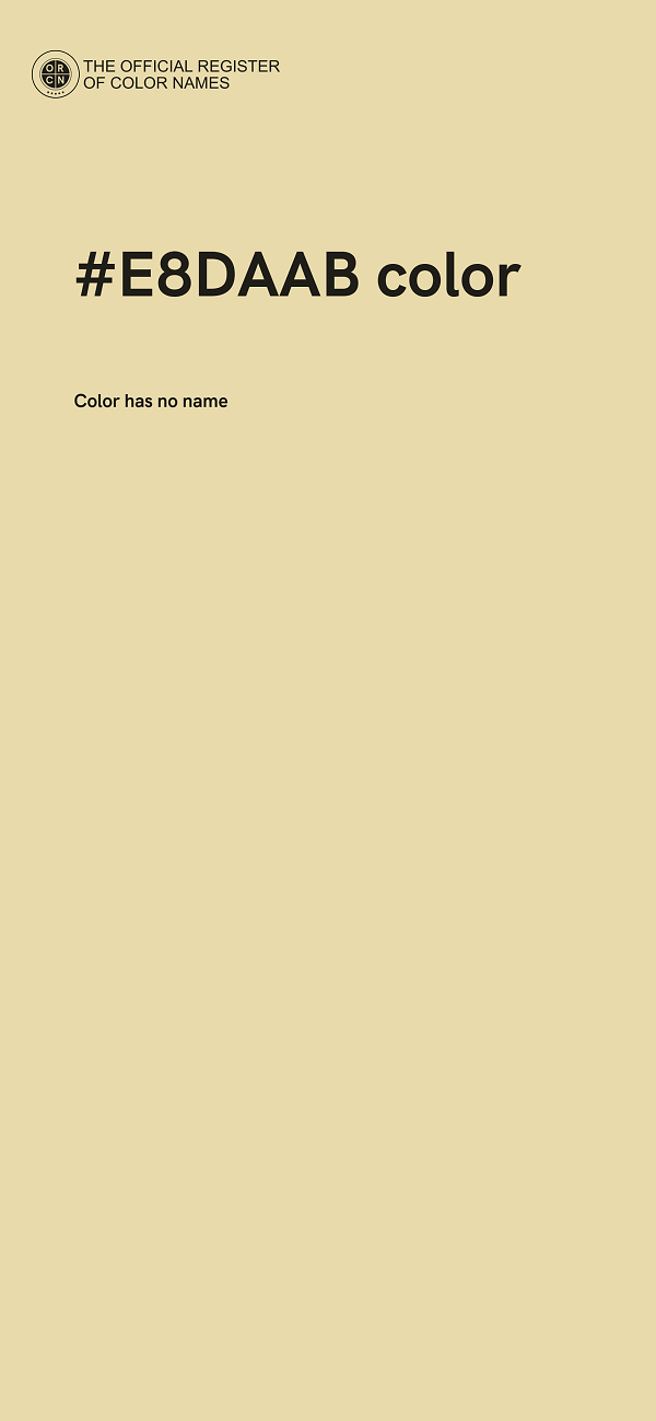#E8DAAB color image