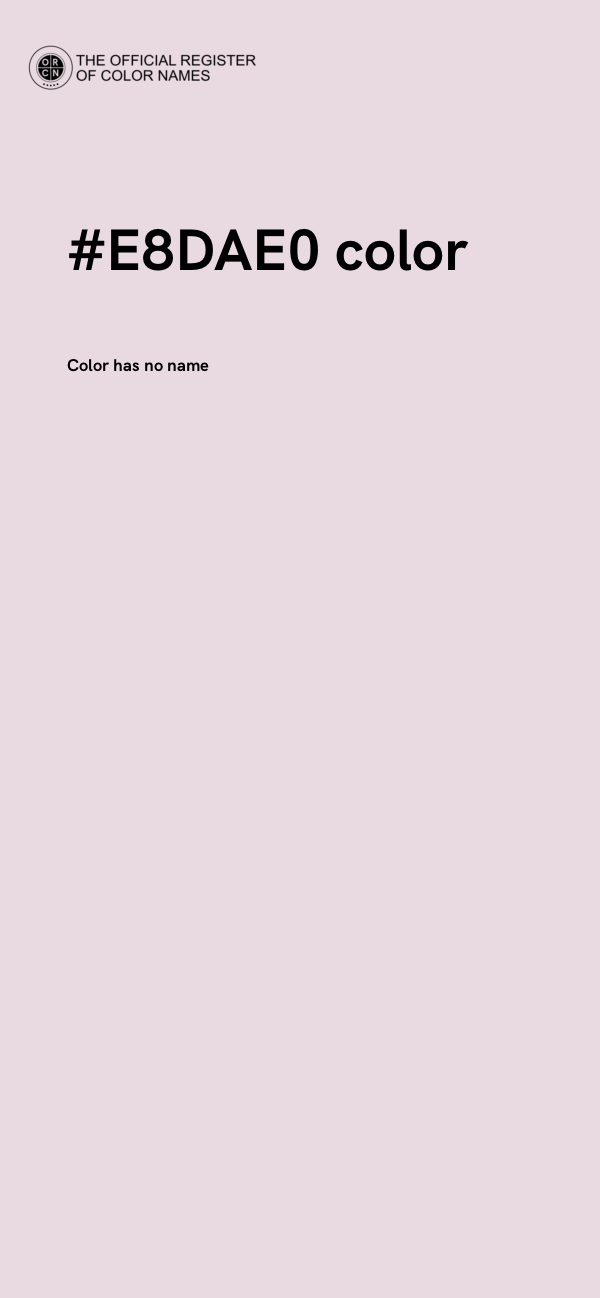 #E8DAE0 color image