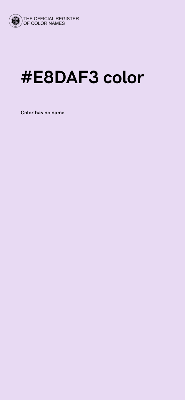 #E8DAF3 color image