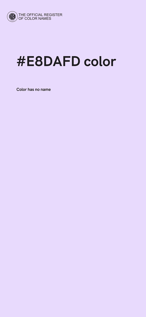 #E8DAFD color image