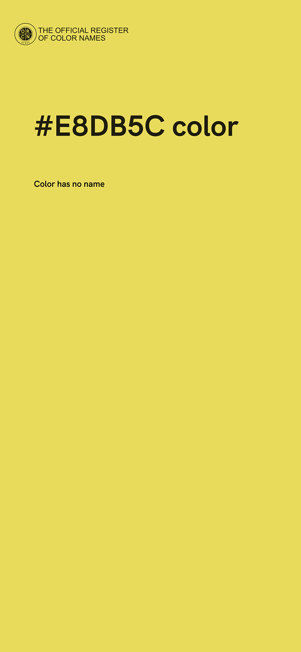#E8DB5C color image