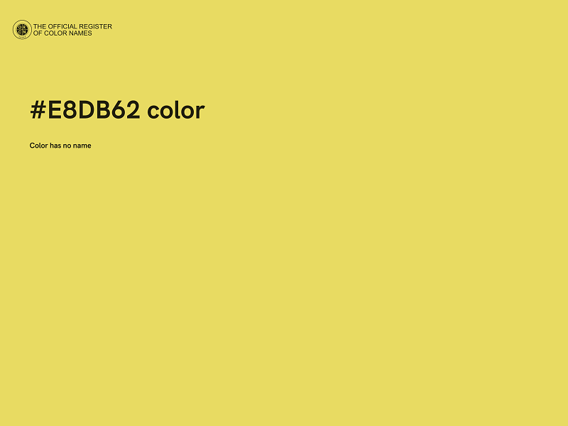 #E8DB62 color image