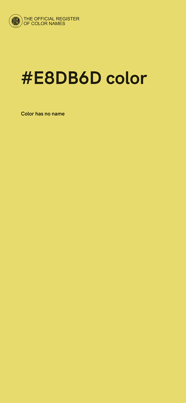 #E8DB6D color image