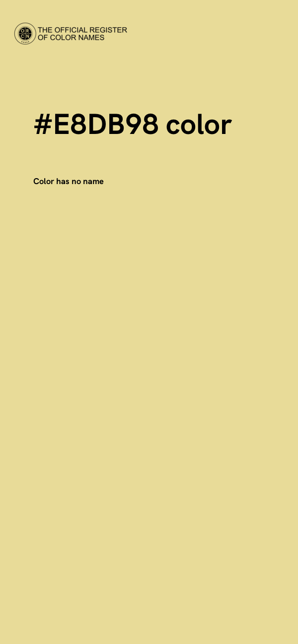 #E8DB98 color image