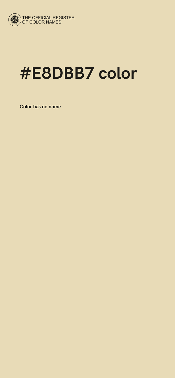 #E8DBB7 color image
