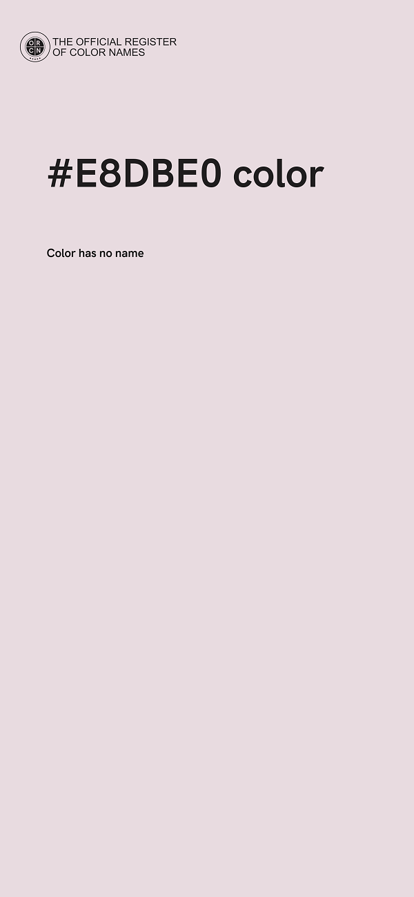 #E8DBE0 color image