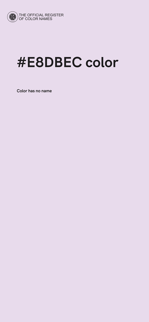 #E8DBEC color image