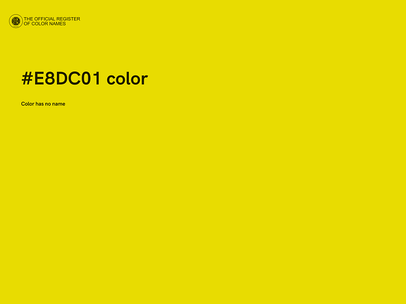 #E8DC01 color image