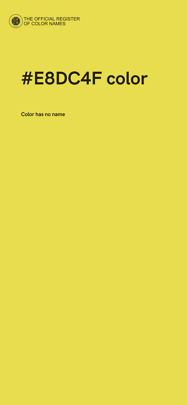 #E8DC4F color image