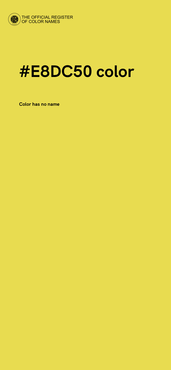 #E8DC50 color image