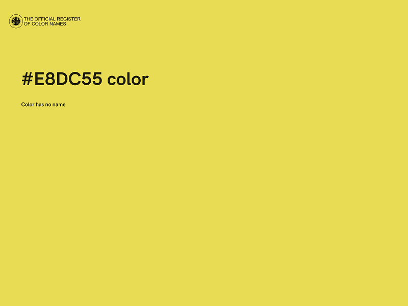 #E8DC55 color image