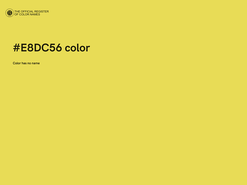 #E8DC56 color image