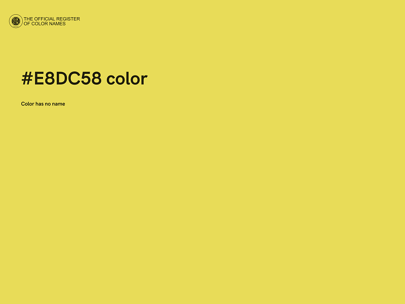 #E8DC58 color image