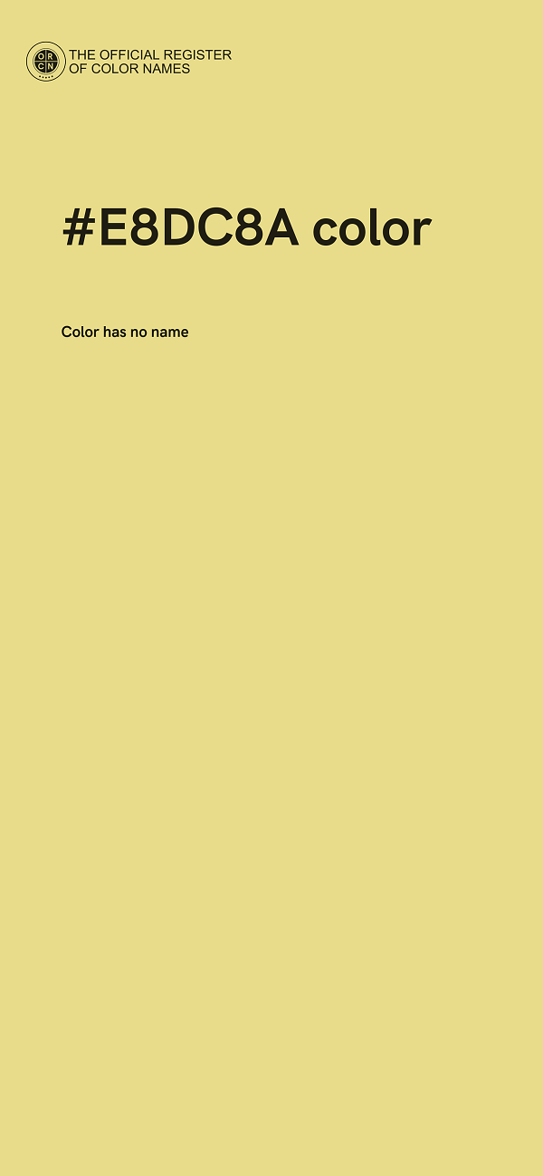 #E8DC8A color image