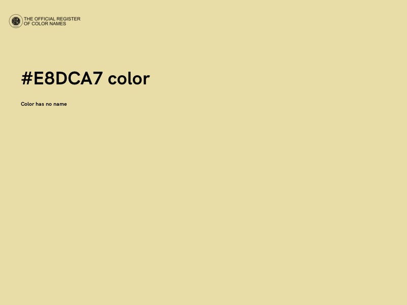 #E8DCA7 color image