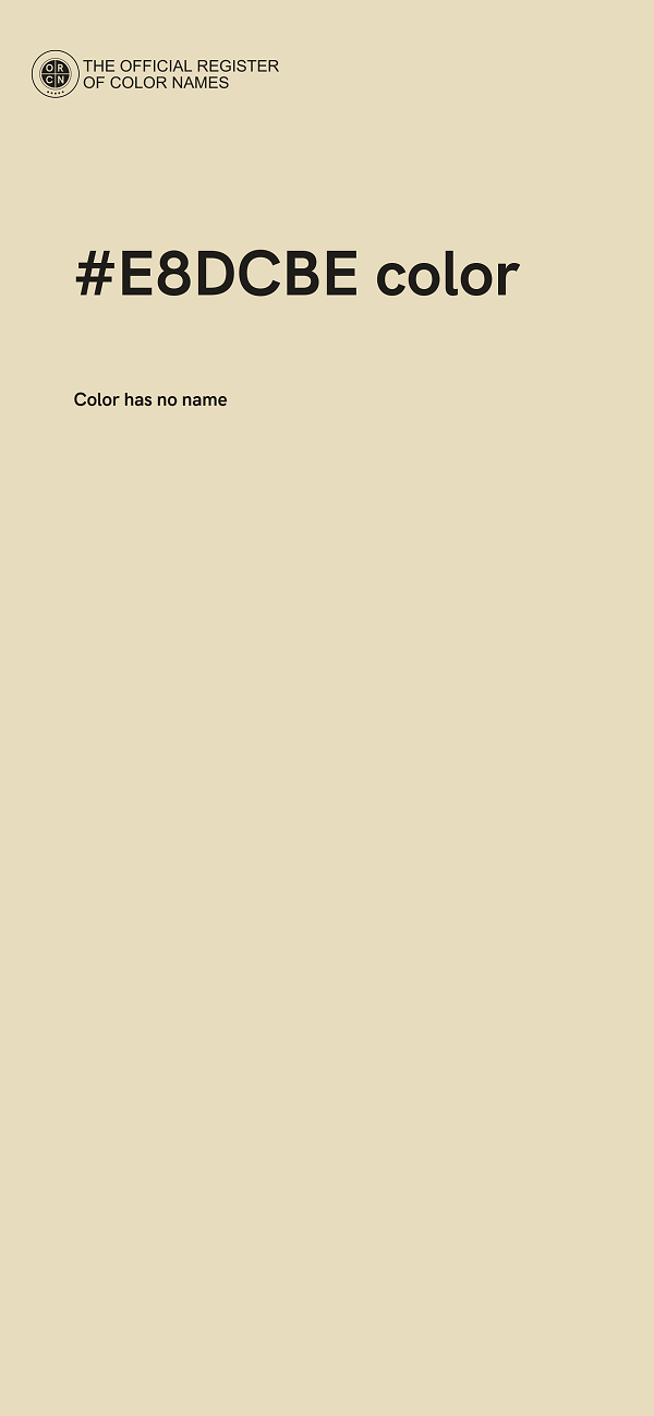 #E8DCBE color image